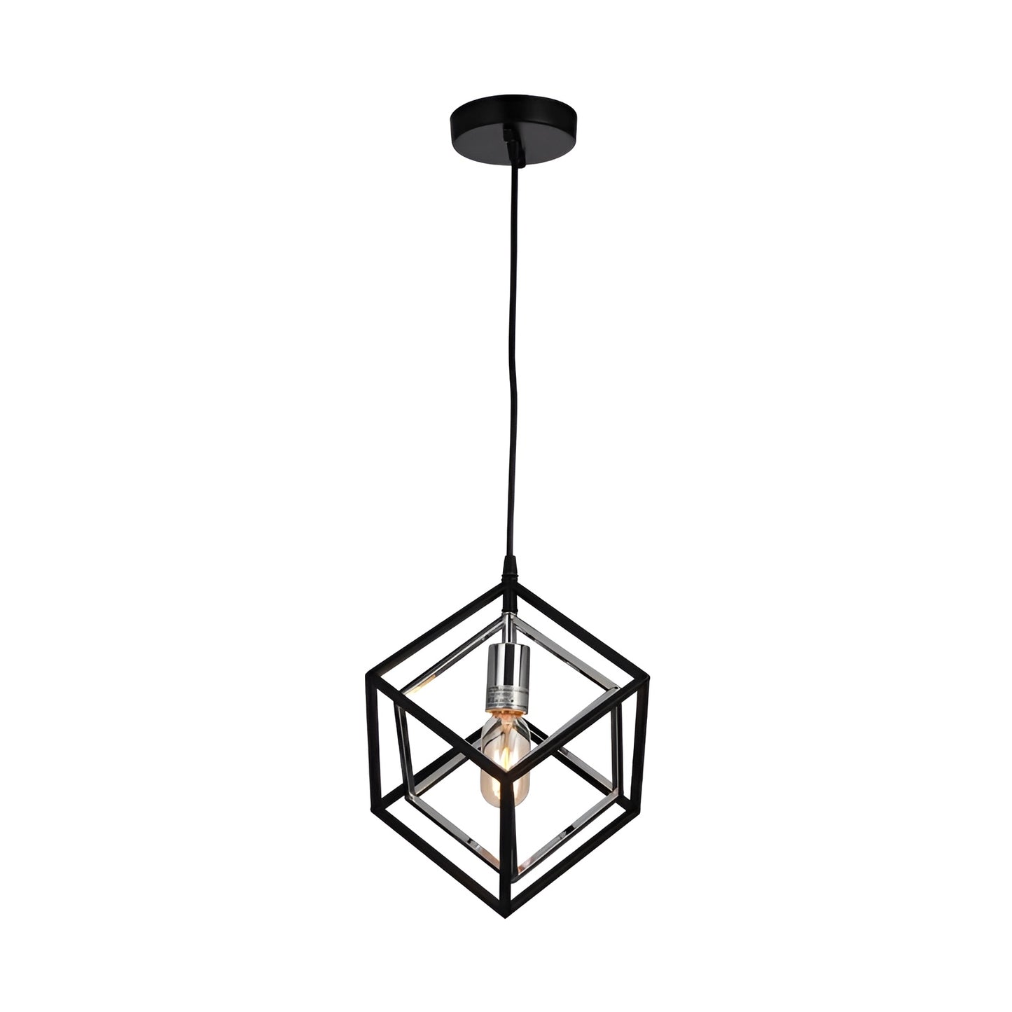 Sci-fi Cube Lantern, Geometric Square/Rectangle Pendant - Minimalist Light by DecoMust