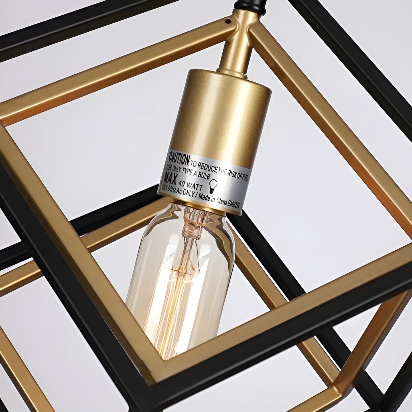 Sci-fi Cube Lantern, Geometric Square/Rectangle Pendant - Minimalist Light by DecoMust