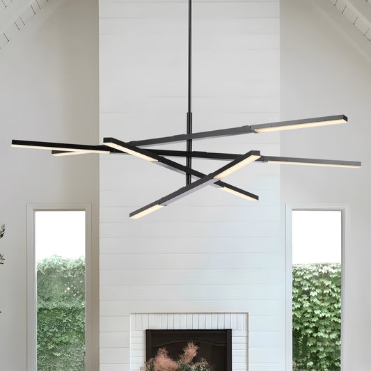 Cutlass Blade Adjustable Chandelier | Black LED Lighting Fixture- Nordic Modern Ceiling Light