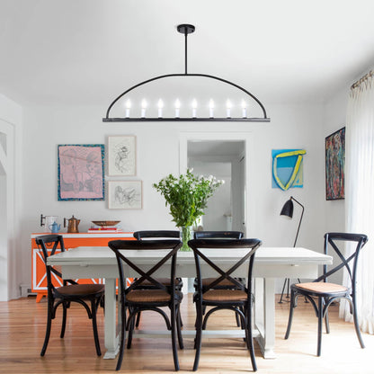 Linear Kitchen Island Minimalist Pendant Light, 8 Lights 38 inch