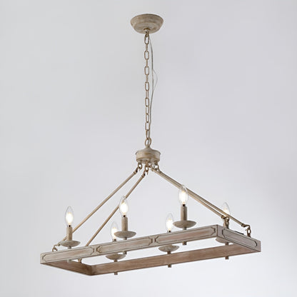 Martines 6-Light Kitchen Island Pendant - Rustic Elegance Crafted in Steel! 🌿🏡