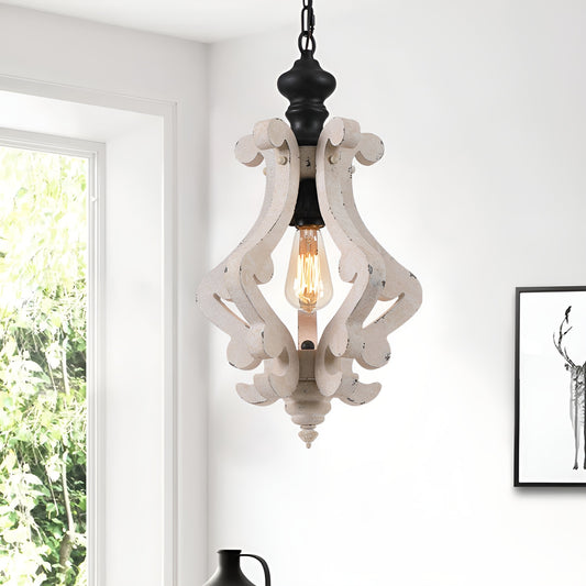 Mertz 1-Light Medieval Lantern Pendant, Ancient Times Lamp, Dark Oil Bronzed / Beige