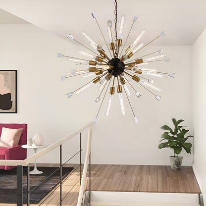 Sci-fi Sputnik Star Chandelier - Modern Ceiling Light, Pendant Fixture for Futuristic Home Decor