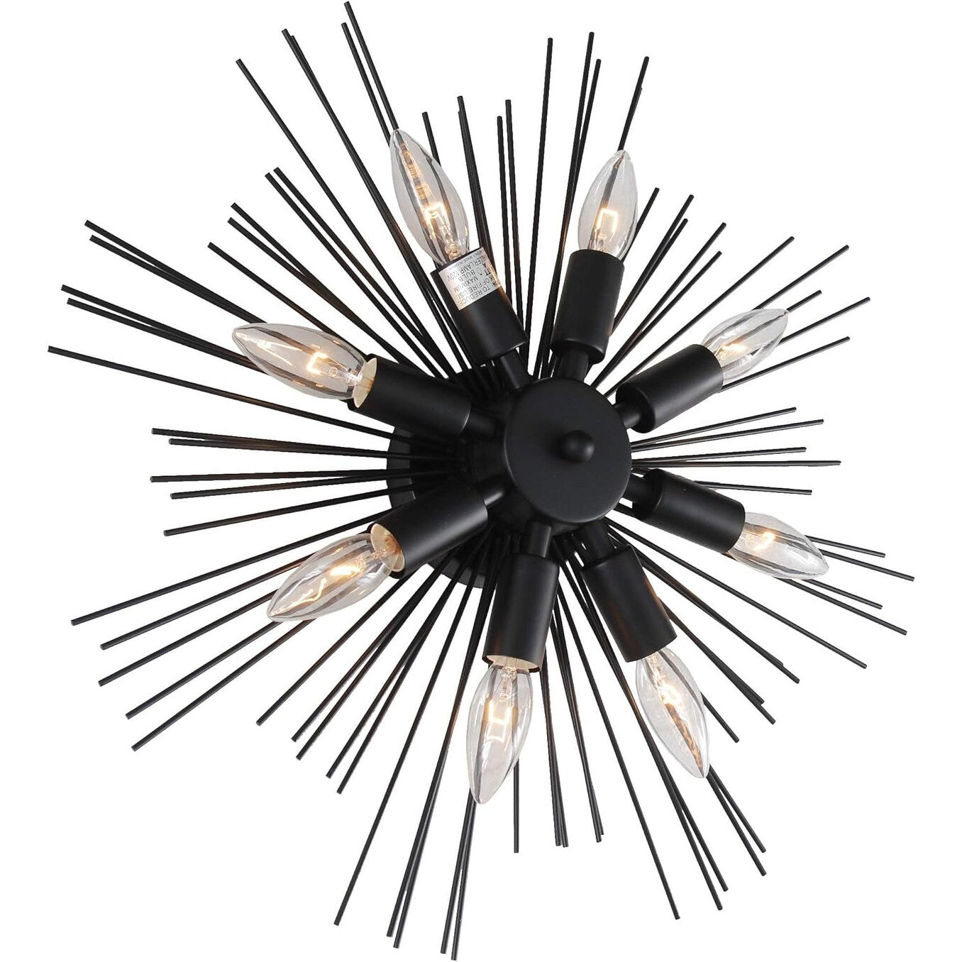 Steel Flush Mounted Star Sconce, Sci-fi Futuristic Style