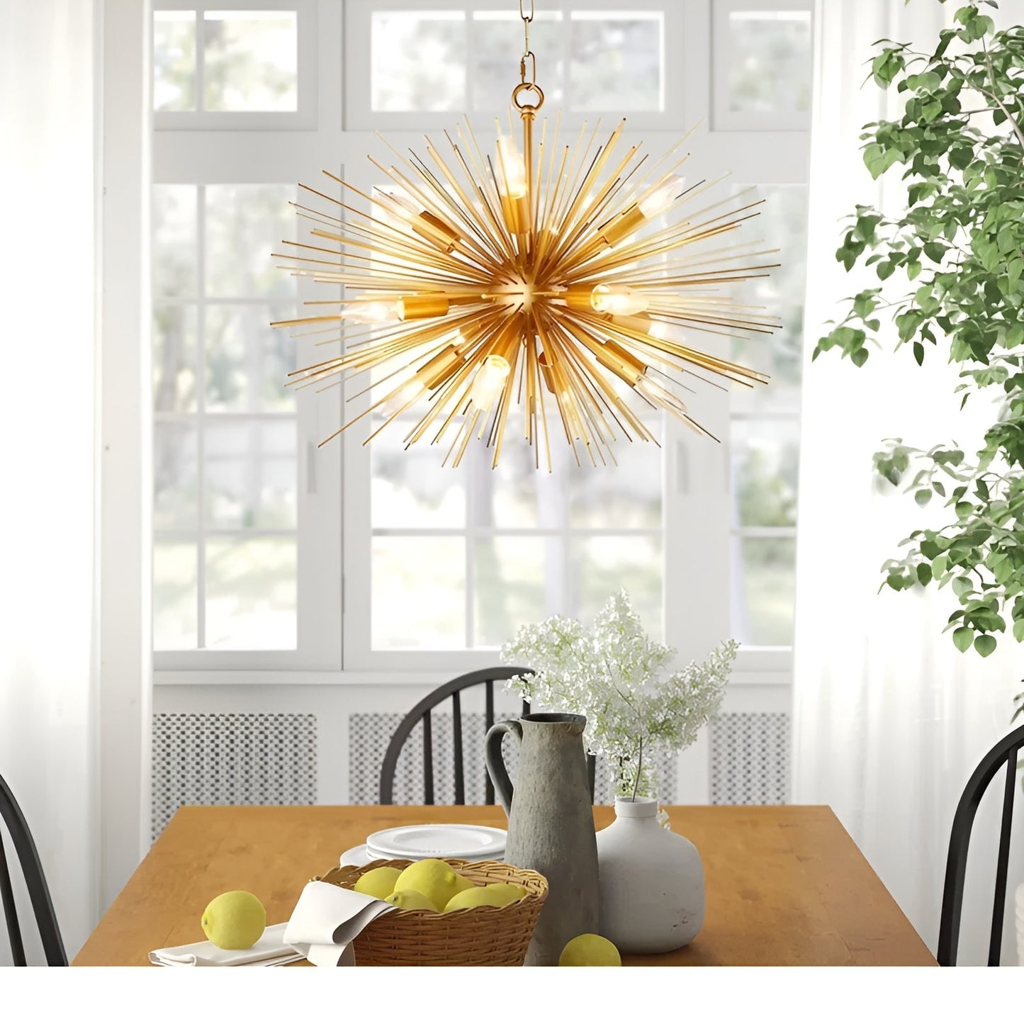 Viviana 12-Light Dimmable Sci-fi Sputnik Chandelier (Gold)