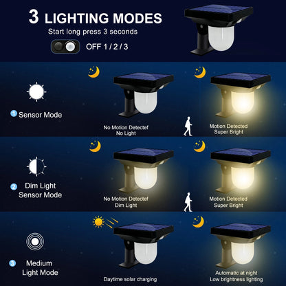 Solar Outdoor Lights, Solar Pathway Waterproof Lamp - Motion Sensor Pathway Light Landscape Path Lighting Yard Backyard Lawn