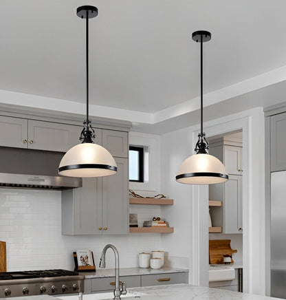 Traditional Lights, White Ceiling Light Pendant, Lamp Fixture 12-Inch Modern Elegance