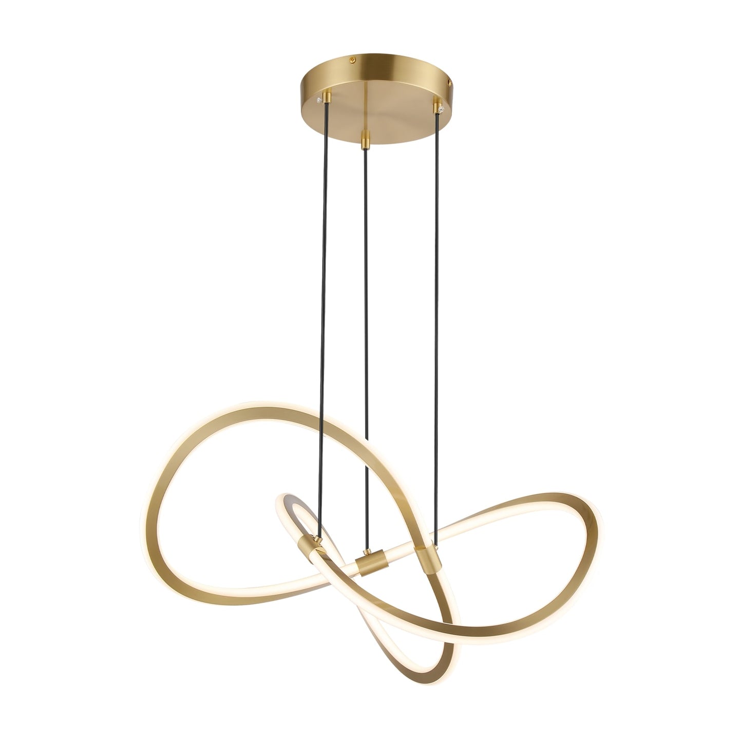A Nordic LED Chandelier 🔱 with Swirl Pendant | Modern White Iron Aluminum Design - Elegant Lighting for Living Room, Bedroom, Dining Room, Study 🌌✨