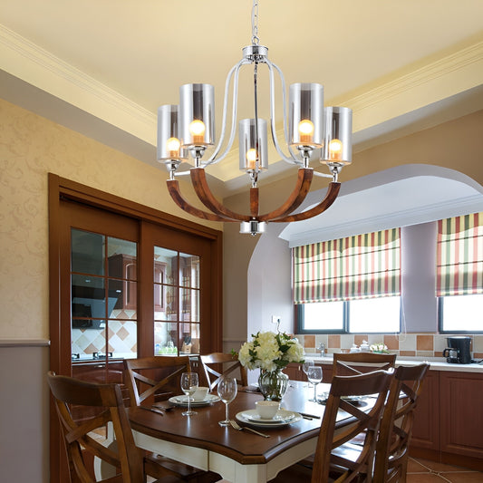 Dimmable Empire Medieval Farmhouse Style Chandelier, Candle Style (5 Lights)