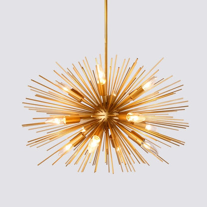 Gebhard 12 - Sputnik Satellite Dimmable Chandelier, Sphere Pendant Gold Ceiling Light