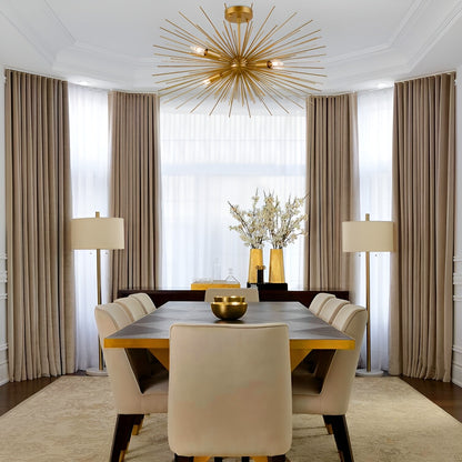 Lachance 27" Semi Flush Mount Sputnik Ceiling Light - Sci-fi Golden Globe Design