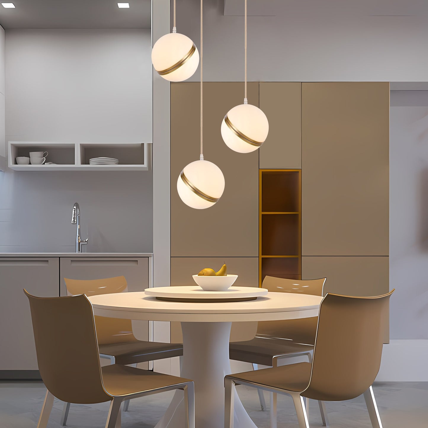 Rivaan 3-Light Globe Pendant Chandelier, Luxury Modern Lights