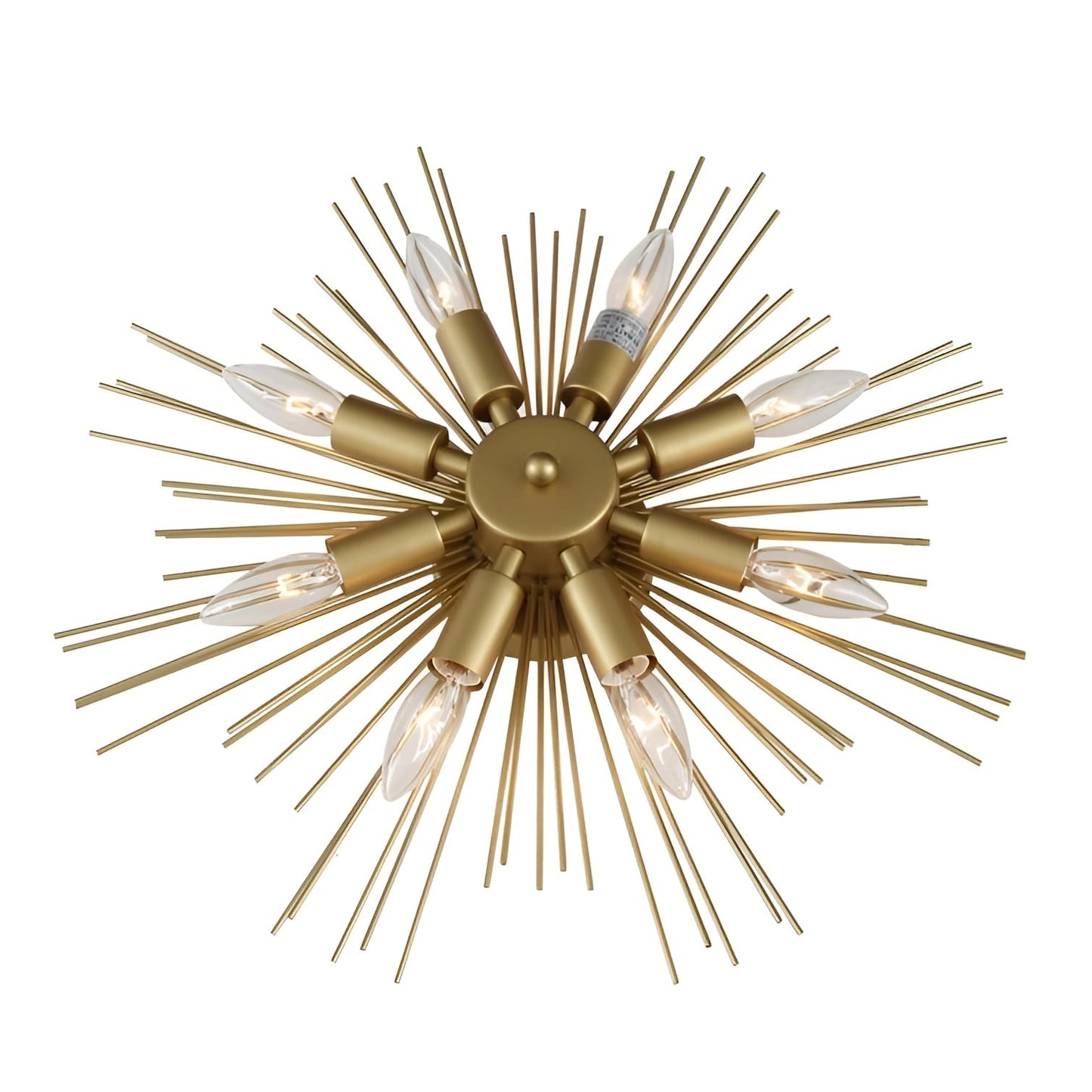 Steel Flush Mounted Star Sconce, Sci-fi Futuristic Style