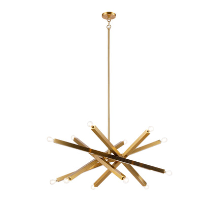 Nordic Simple Branch Sputnik, 12-Light Modern Barre Chandelier