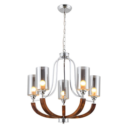 Dimmable Empire Medieval Farmhouse Style Chandelier, Candle Style (5 Lights)