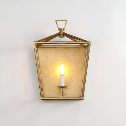Vintage Gold Wall Sconces - Industrial Retro Style (Set of 2) Candle Wall Lights
