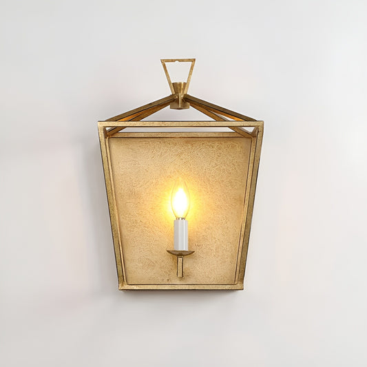 Vintage Gold Wall Sconces - Industrial Retro Style (Set of 2) Candle Wall Lights