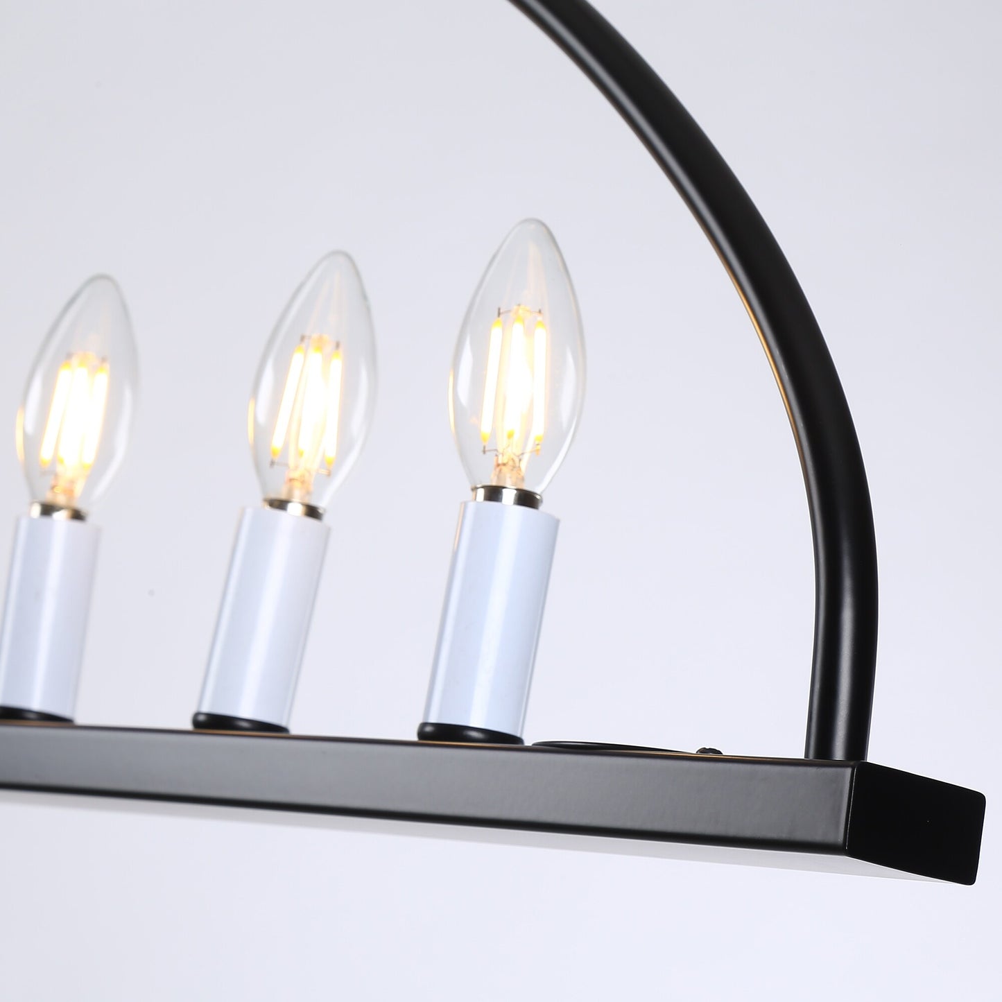 Linear Kitchen Island Minimalist Pendant Light, 8 Lights 38 inch