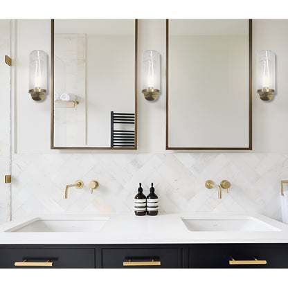 DecoMust Maighread - Elegant Glass Shade Armed Wall Sconce in Gold ✨🕯️