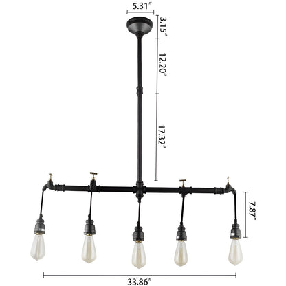 DecoMust McAleer Industrial-Style Linear Pendant Light - Illuminate Your Space with Urban Chic 💡🏭
