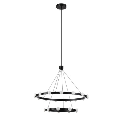 Kuzco Lighting Rezz Collection | 90W LED Chandelier - Black Finish 35.5" Wide🏰🌌✨