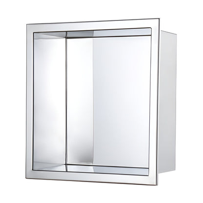 Stainless Steel Shower Niche and Shelf - Streamlined Bathroom Storage and Elegance 17.5 x 17.5