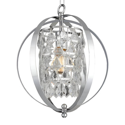 Silver Lantern Globe Chandelier