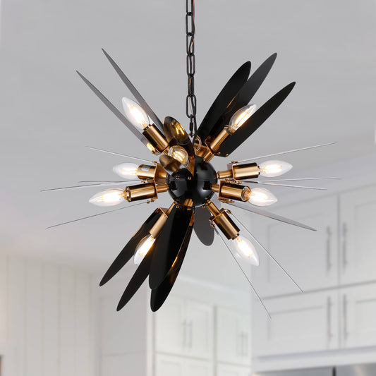 Timeless Nordic Metal Chandelier - Modern Brass Pendant Lighting for a Sleek, Contemporary Ambiance