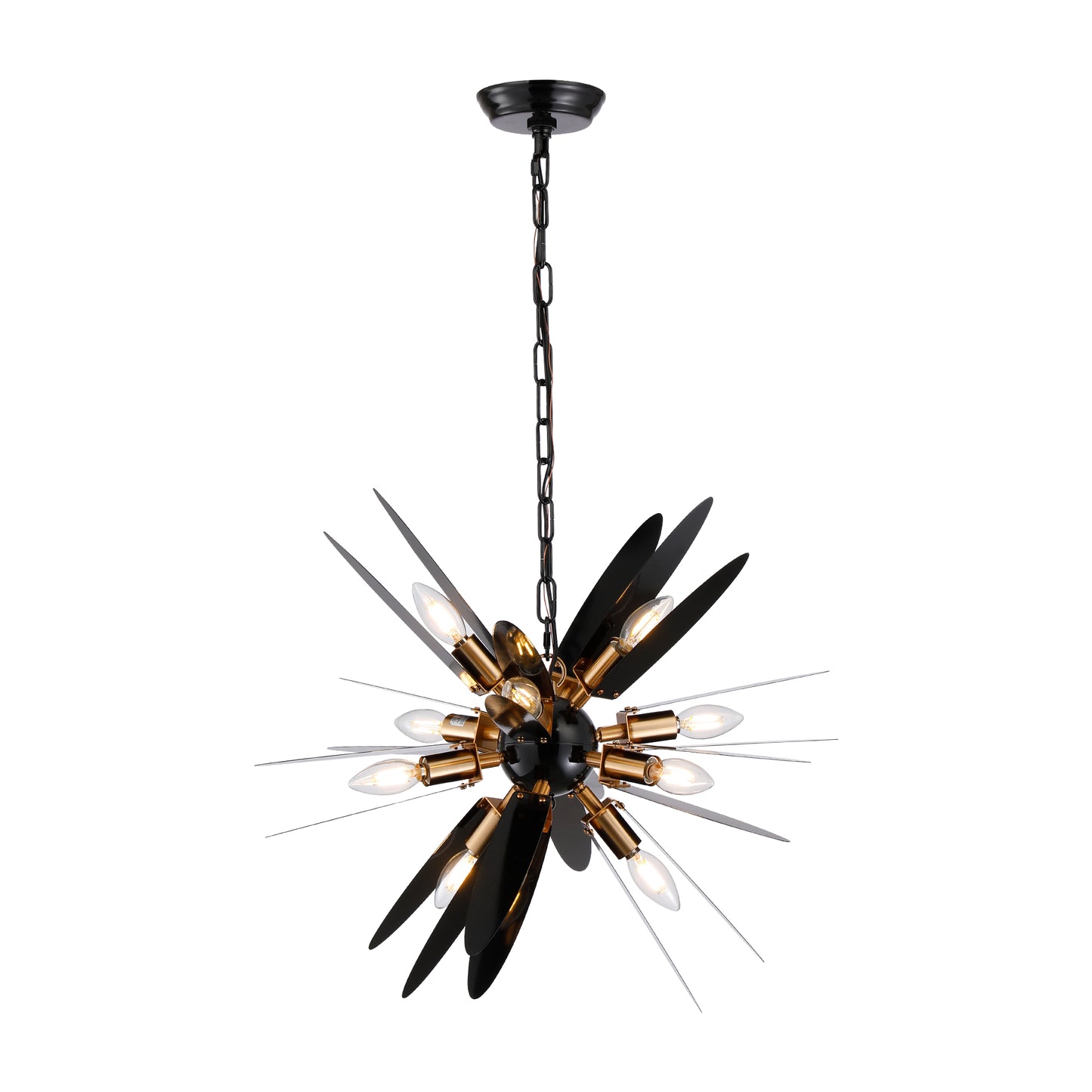Timeless Nordic Metal Chandelier - Modern Brass Pendant Lighting for a Sleek, Contemporary Ambiance