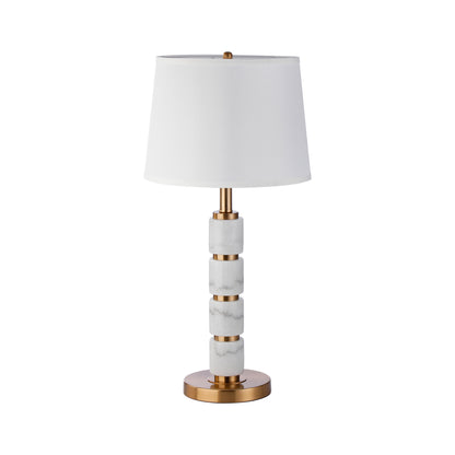 Metal Alabaster Gold Stone Lamp, Bedside Table or Desk Lamp