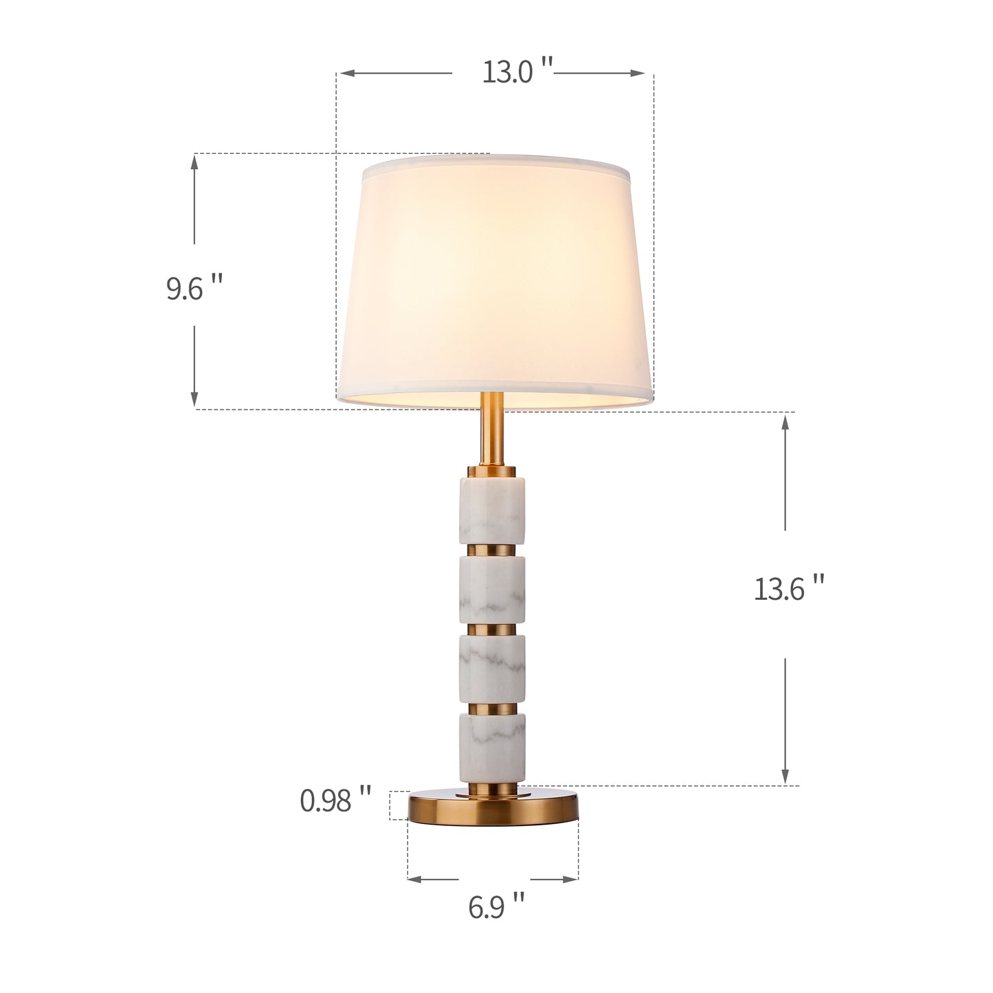 Metal Alabaster Gold Stone Lamp, Bedside Table or Desk Lamp