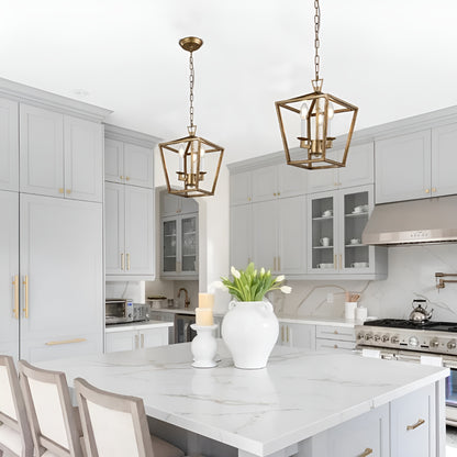Open Cage Lantern Pendant, Medieval Entry Kitchen Island Mini Chandelier