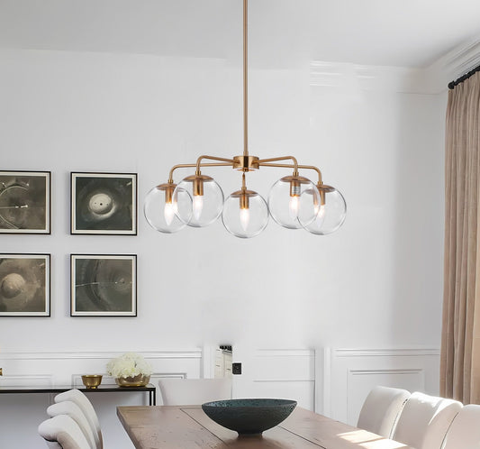 Sci-fi Minimalist Sputnik Sphere Chandelier - Modern Cosmic Lighting for Futuristic Ambiances