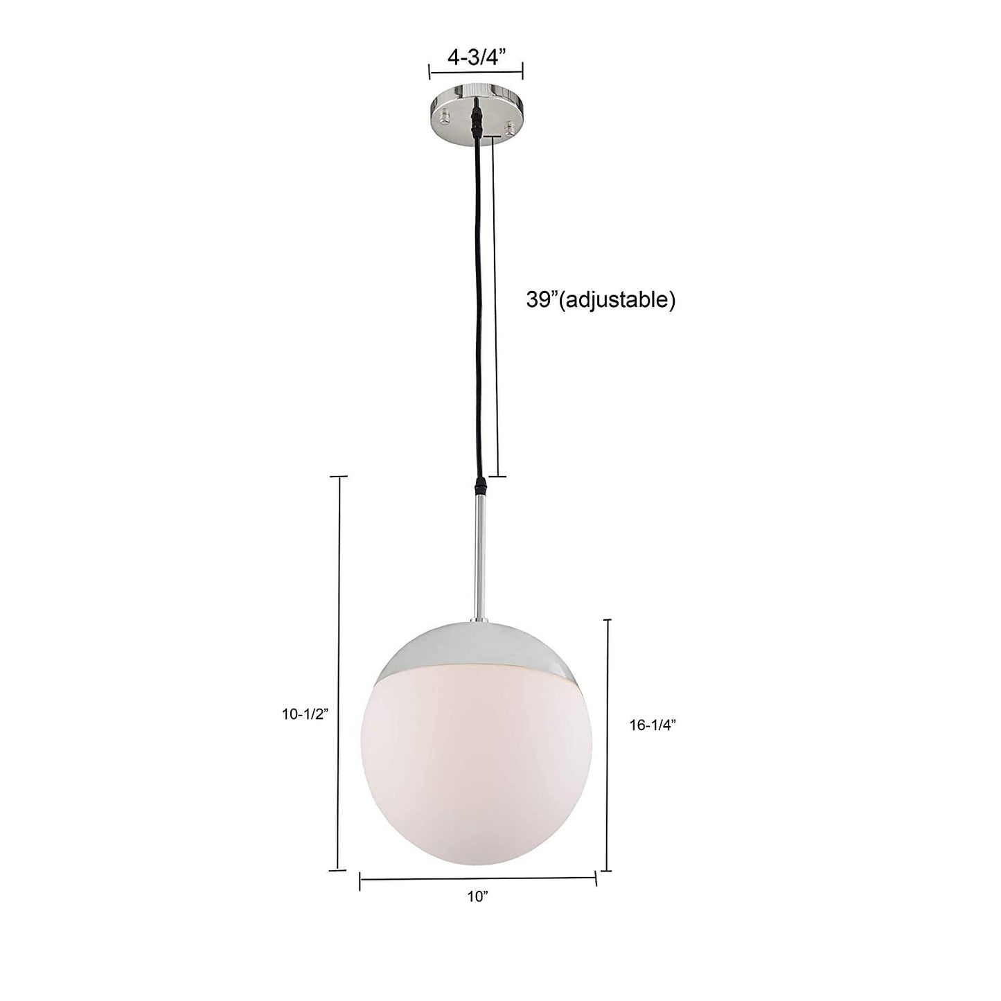 Guerrera 1-Light Single Pendant, Minimalist Ceiling White Retro Light