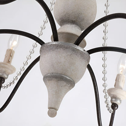 Gwaltney 6-Light Candle Style Classic Chandelier, Traditional Vintage Countryside Antique Style