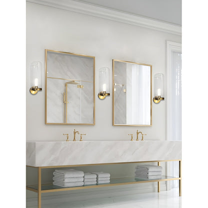 DecoMust Maighread - Elegant Glass Shade Armed Wall Sconce in Gold ✨🕯️