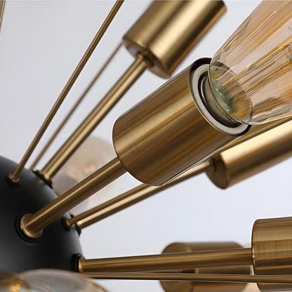 Sci-fi Sputnik Star Chandelier - Modern Ceiling Light, Pendant Fixture for Futuristic Home Decor