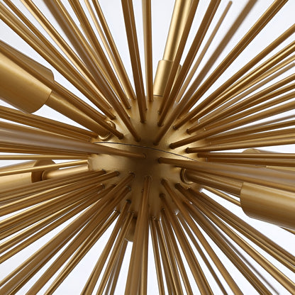 Sci-fi Sputnik Sphere Gold Chandelier - Baskett 4-Light