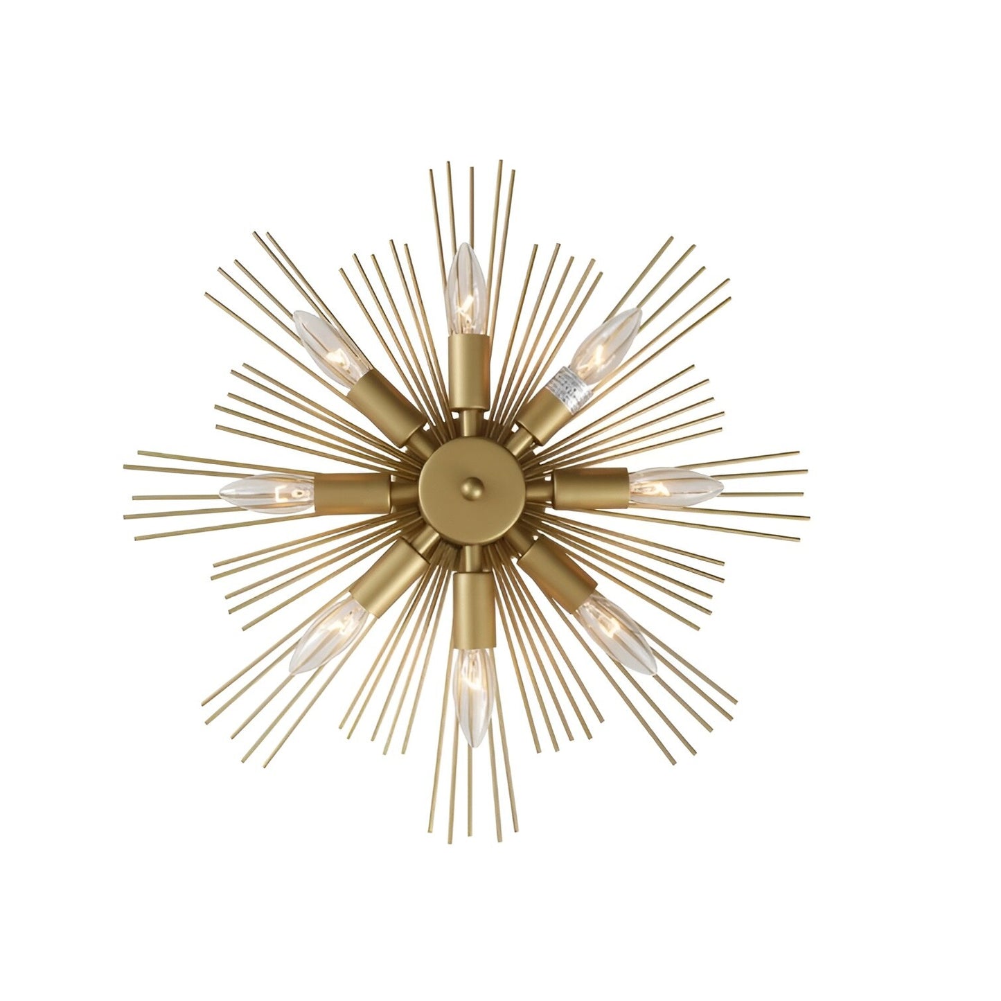 Steel Flush Mounted Star Sconce, Sci-fi Futuristic Style