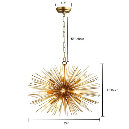 Viviana 12-Light Dimmable Sci-fi Sputnik Chandelier (Gold)