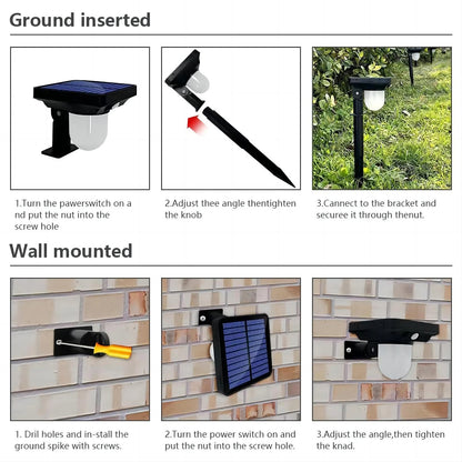Solar Outdoor Lights, Solar Pathway Waterproof Lamp - Motion Sensor Pathway Light Landscape Path Lighting Yard Backyard Lawn