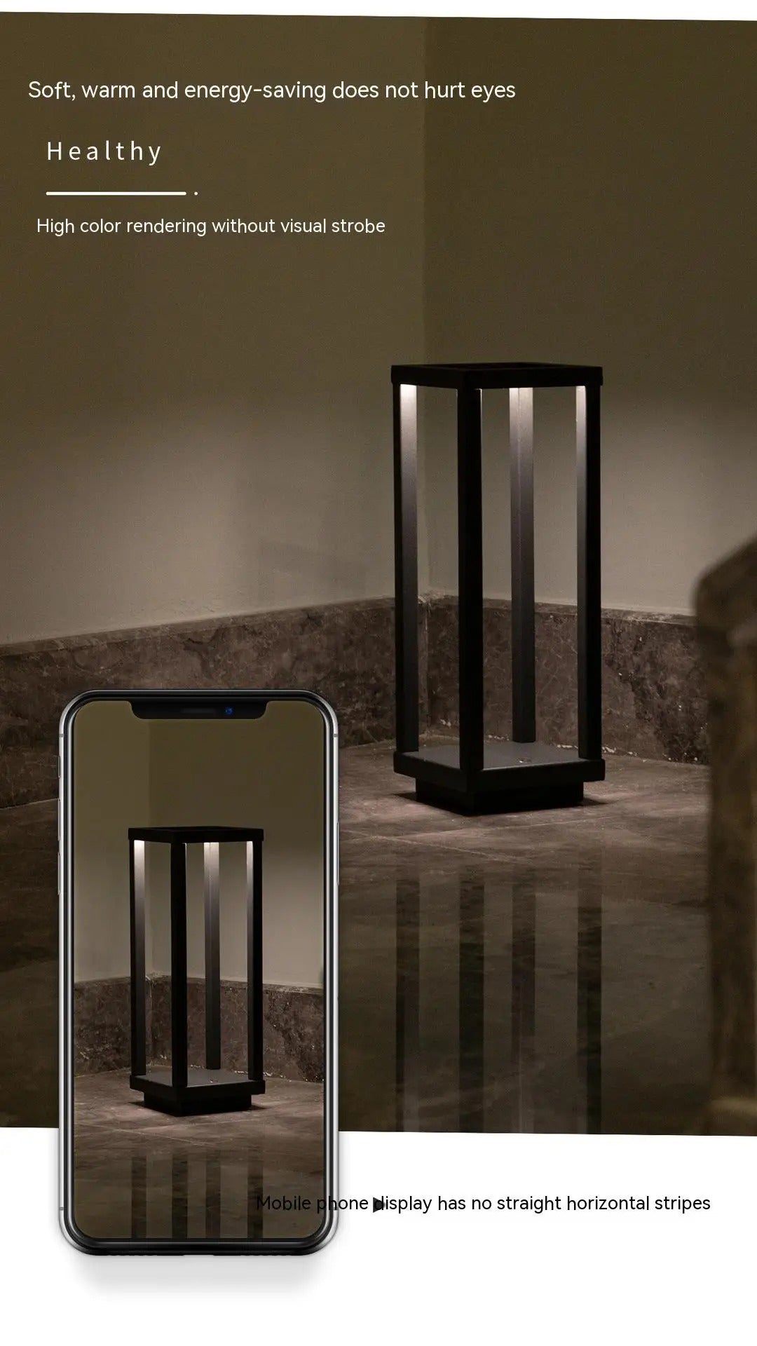Sci-Fi Open Cage Desk Lamp - Geometric Futuristic Light Cube / Rectangle