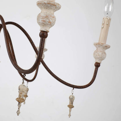 Traditional Middle Age Chandelier - Antique Style Ceiling 6 Light