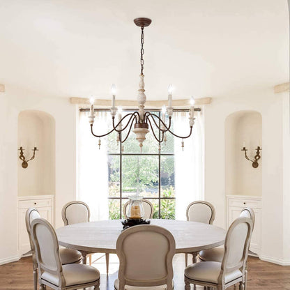 Traditional Middle Age Chandelier - Antique Style Ceiling 6 Light