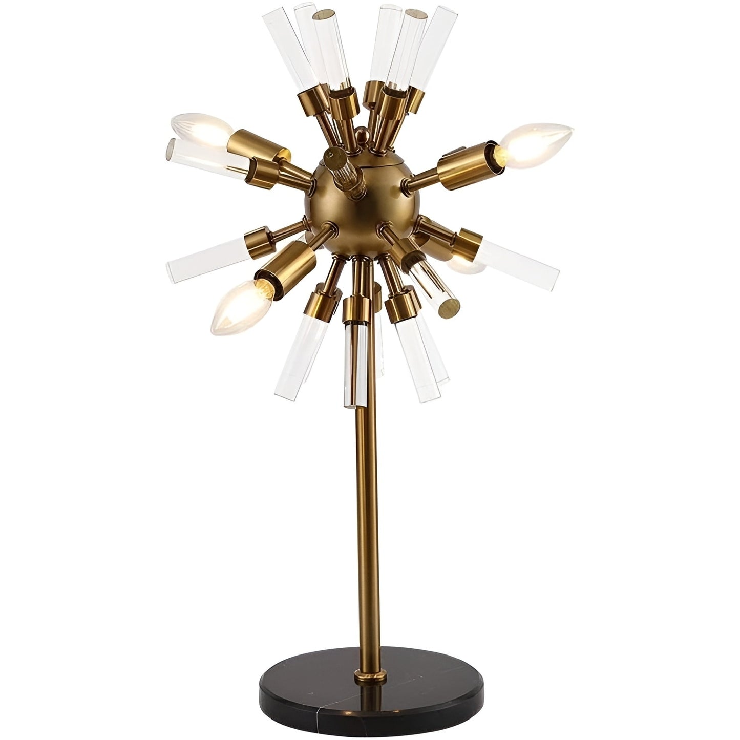 Gold Sputnik Table Lamp, Sci-fi Futuristic Plug in Desk Light