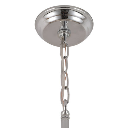 Kye 6 - Resplendent 6-Light Chandelier | Premium Metal Craftsmanship & Striking Gray Glass Globes | Adjustable Height & Dimmer-Switch Enchantment ✨