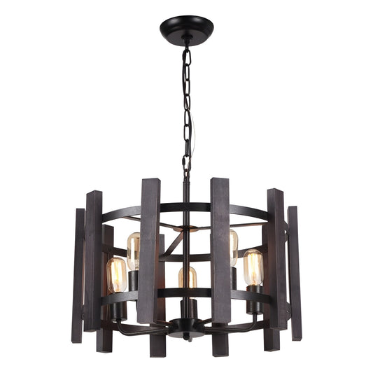 Masha 5-Light Dimmable Lantern - Round Drum Chandelier, Ancient Medieval Style DecoMust Retro Magic Chandelier ✨🏰