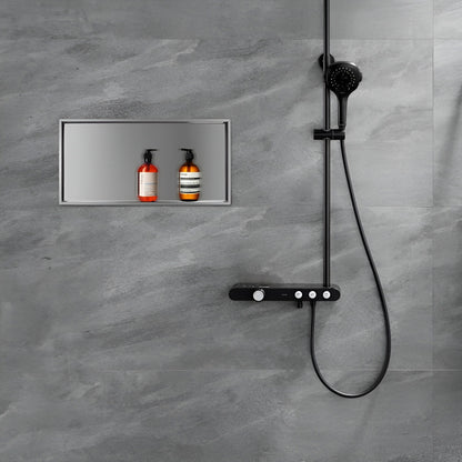 Premium Stainless Steel Shower Niche - 24" x 12" x 3.2" Dimensions, 18 Gauge Quality