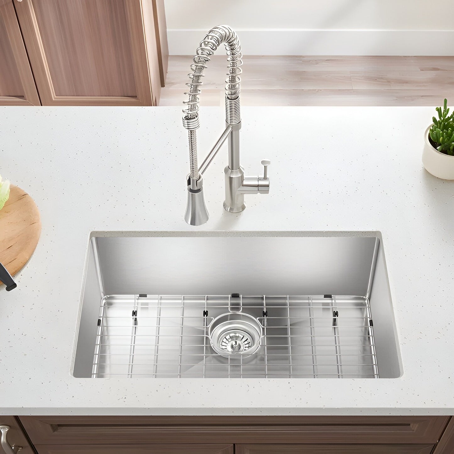 Upgrade Your Kitchen with Precision: Premium Undermount Single Bowl Stainless Steel Bulk Sink for Contemporary Elegance