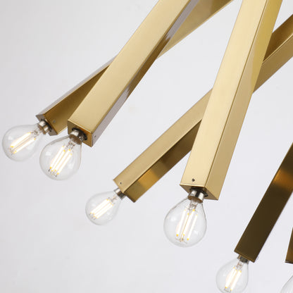 Nordic Simple Branch Sputnik, 12-Light Modern Barre Chandelier
